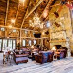 lodge fireplace